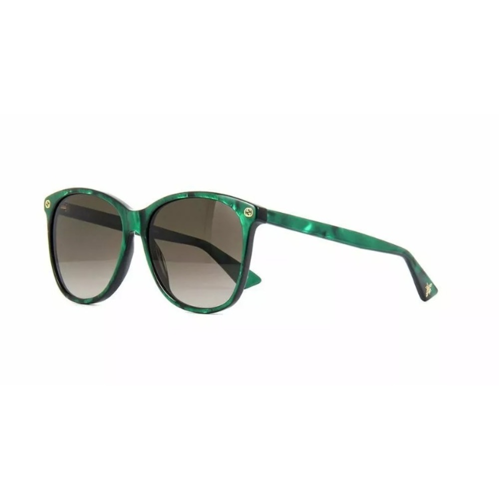 New Gucci green gradient lens 58mm round oval